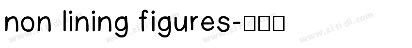 non lining figures字体转换
